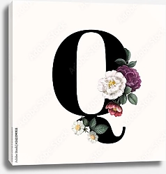 Постер Буква Q в цветах