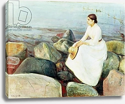 Постер Мунк Эдвард Inger on the Beach, or Evening
