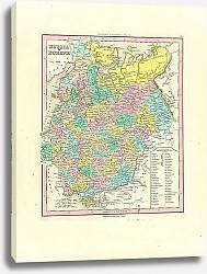 Постер Карта: Россия в Европе, 1845 г. 1