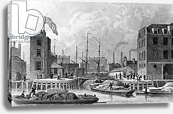 Постер Шепард Томас (последователи) Entrance to the Regent's Canal, Limehouse, engraved by F. J. Havell, 1828