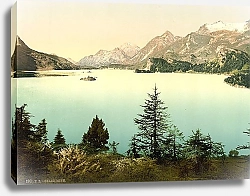 Постер Швейцария. Озеро Зильс