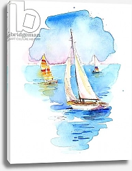 Постер Килинг Джон (совр) Sailboats, 2017,