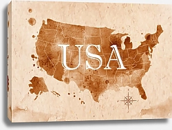 Постер Карта США