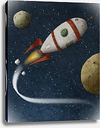 Постер Ракета летит через космос