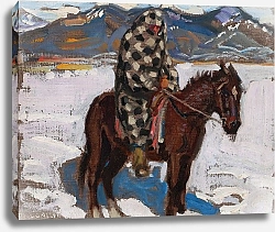 Постер Калела Гэллен Indian On Horseback In Snow