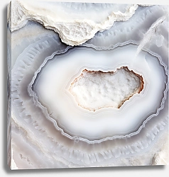 Постер Geode of white agate stone 15