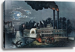Постер Курье Н. 'Wooding up' on the Mississippi