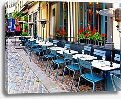Постер Французский уличный ресторан