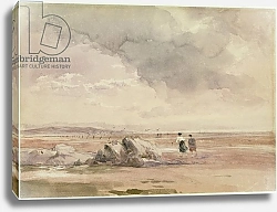 Постер Кокс Давид On Lancaster Sands, Low Tide, c.1840-47