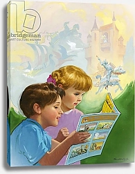 Постер Сид ван дер (дет) Boy and girl reading