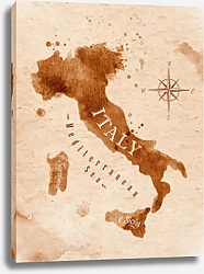 Постер Карта Италии