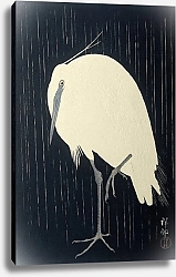 Постер Косон Охара Egret in the rain