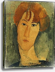 Постер Модильяни Амедео (Amedeo Modigliani) Young Woman with Red Hair Wearing a Collar