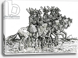 Постер Альтдорфер Альтбрехт Five Musicians with Trombones, from the Triumphal Procession of the Emperor Maximilian I, c.1517