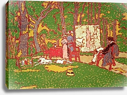 Постер Риппл-Ронай Йозеф Painting Lazarine and Anella in the Park. It's Hot, 1910