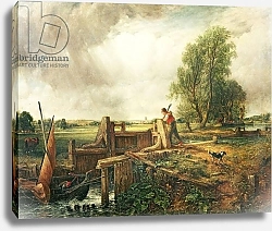 Постер Констебль Джон (John Constable) A Boat Passing a Lock