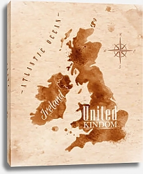 Постер Карта Англии
