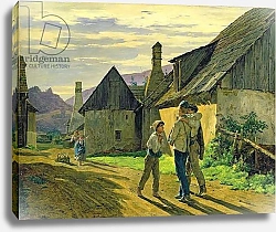 Постер Вальдмюллер Фердинанд Coming home from the war, 1859