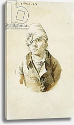 Постер Фридрих Каспар (Caspar David Friedrich) Self Portrait with Cap and Eye Patch, 8th May 1802
