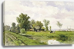 Постер Руфолс Виллем Farmhouse by a Ditch