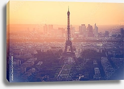 Постер Закат над Эйфелевой башней в Париже