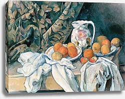 Постер Сезанн Поль (Paul Cezanne) Натюрморт с драпировкой