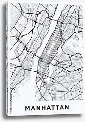 Постер Светлая карта Манхеттена