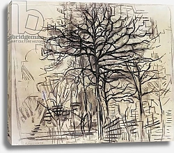 Постер Мондриан Пит Study of trees, by Piet Mondrian, charcoal and white lead drawing. Netherlands, 20th century.