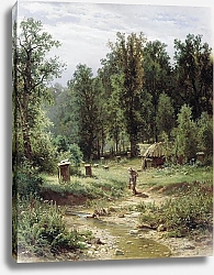 Постер Шишкин Иван Пасека в лесу. 1876