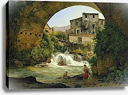 Постер Ребелл Джозеф Under the arch of a bridge in Italy, 1822