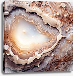 Постер Geode of brown agate stone 10