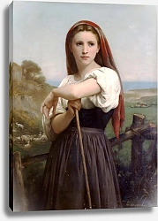 Постер Бугеро Вильям (Adolphe-William Bouguereau) Пастушка