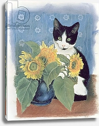 Постер Робинсон Анне (совр) Chess and Sunflowers
