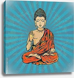 Постер Будда в стиле поп-арт