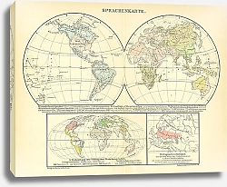 Постер Лингвистическая карта мира