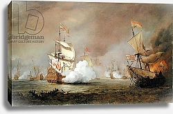Постер Вельде Вильям Sea Battle of the Anglo-Dutch Wars, c.1700