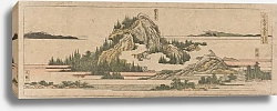 Постер Хокусай Кацушика Crags with Snow and Foliage