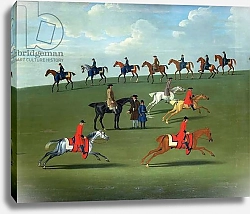 Постер Сеймур Джеймс Race Horses exercising in a landscape