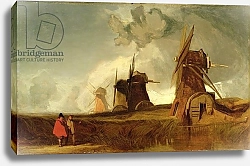 Постер Котман Джон Drainage Mills in the Fens, Croyland, Lincolnshire, c.1830-40