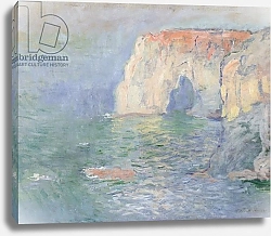 Постер Моне Клод (Claude Monet) Etretat: Le Manneport, reflections on the water, 1885