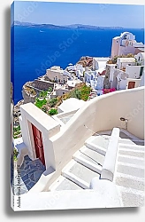 Постер Греция. Санторини. Лестница
