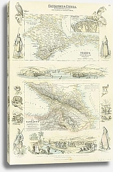 Постер Карта: Крым и Кавказ, 1836 г. 1