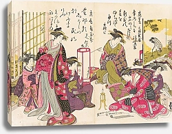 Постер Кеден Санто Shin bijin awase jihitsu kagami, Pl.4
