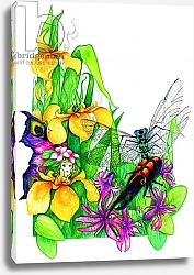 Постер Кристи Майли (совр) Fairy, Dragonfly and Beetle