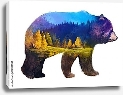 Постер Медведь и лес