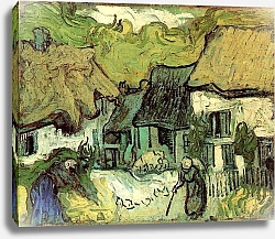 Постер Ван Гог Винсент (Vincent Van Gogh) Домики с соломенными крышами в Жоргу