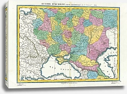 Постер Карта: южная часть европейской России, 1824 г. 1