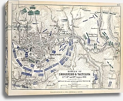 Постер Map of the Battles of Smolensko and Valtelina, published by William Blackwood and Sons, Edinburgh & London, 1848