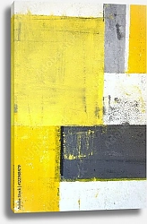 Постер Серо-жёлтая геометрическая абстракция