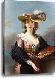 Постер Виже-Лебрён Мари Автопортрет в соломенной шляпе